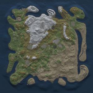 Thumbnail Rust Map: Procedural Map, Size: 4400, Seed: 59060976, 19 Monuments