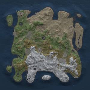 Thumbnail Rust Map: Procedural Map, Size: 3500, Seed: 465606, 16 Monuments