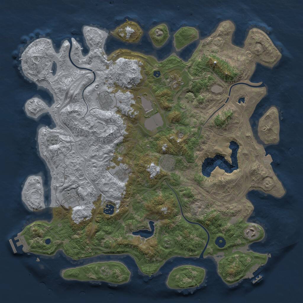 Rust Map: Procedural Map, Size: 4250, Seed: 5598897, 15 Monuments