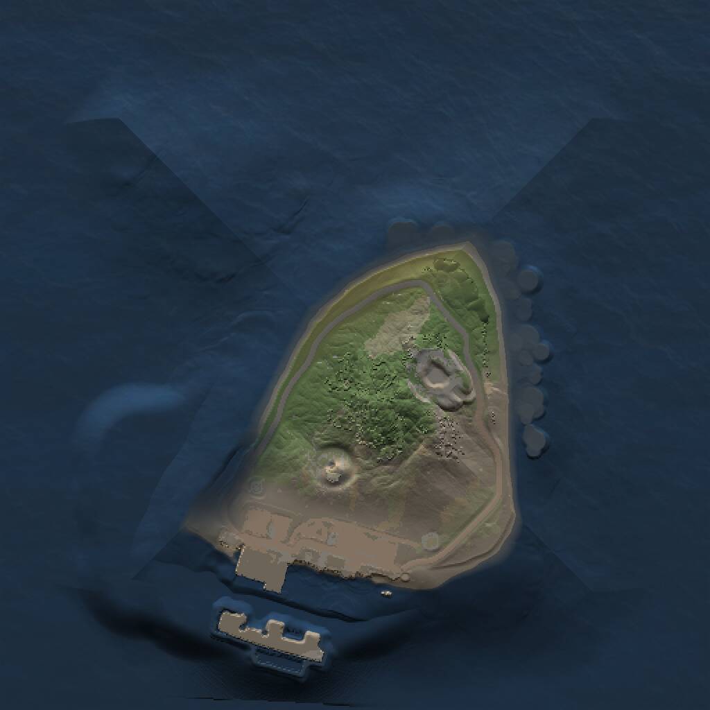 Rust Map: Procedural Map, Size: 1000, Seed: 1097177603, 2 Monuments