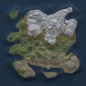 Thumbnail Rust Map: Procedural Map, Size: 3000, Seed: 46534632, 11 Monuments