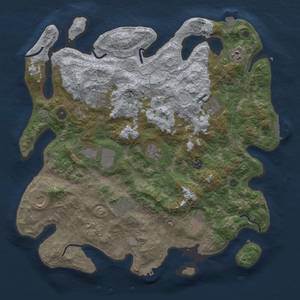 Thumbnail Rust Map: Procedural Map, Size: 4200, Seed: 535109686, 19 Monuments