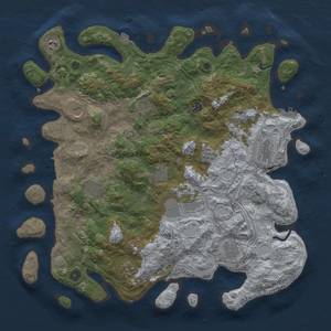 Thumbnail Rust Map: Procedural Map, Size: 4500, Seed: 1159589896, 19 Monuments