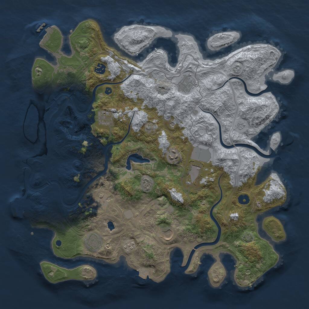 Rust Map: Procedural Map, Size: 4250, Seed: 13905871, 15 Monuments