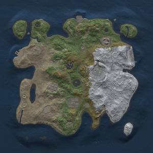 Thumbnail Rust Map: Procedural Map, Size: 3000, Seed: 416675882, 13 Monuments