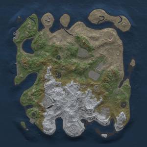 Thumbnail Rust Map: Procedural Map, Size: 3500, Seed: 14526, 15 Monuments