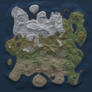 Thumbnail Rust Map: Procedural Map, Size: 3600, Seed: 63376217, 16 Monuments