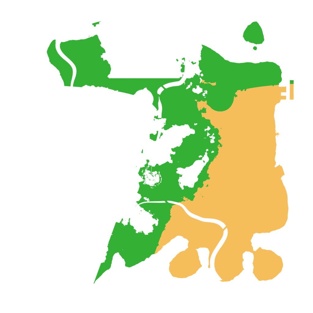 Biome Rust Map: Procedural Map, Size: 3250, Seed: 84857