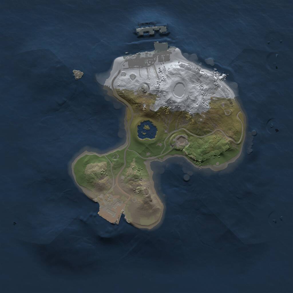 Rust Map: Procedural Map, Size: 1500, Seed: 439494784, 2 Monuments