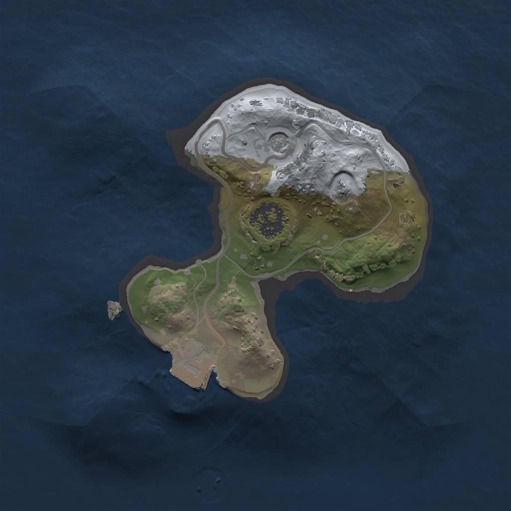 Rust Map: Procedural Map, Size: 1500, Seed: 439494784, 4 Monuments