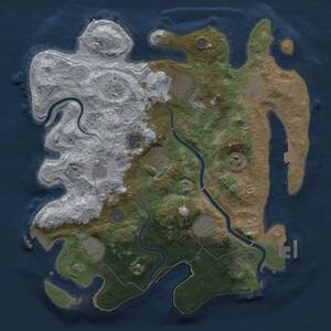 Thumbnail Rust Map: Procedural Map, Size: 3800, Seed: 981225, 17 Monuments
