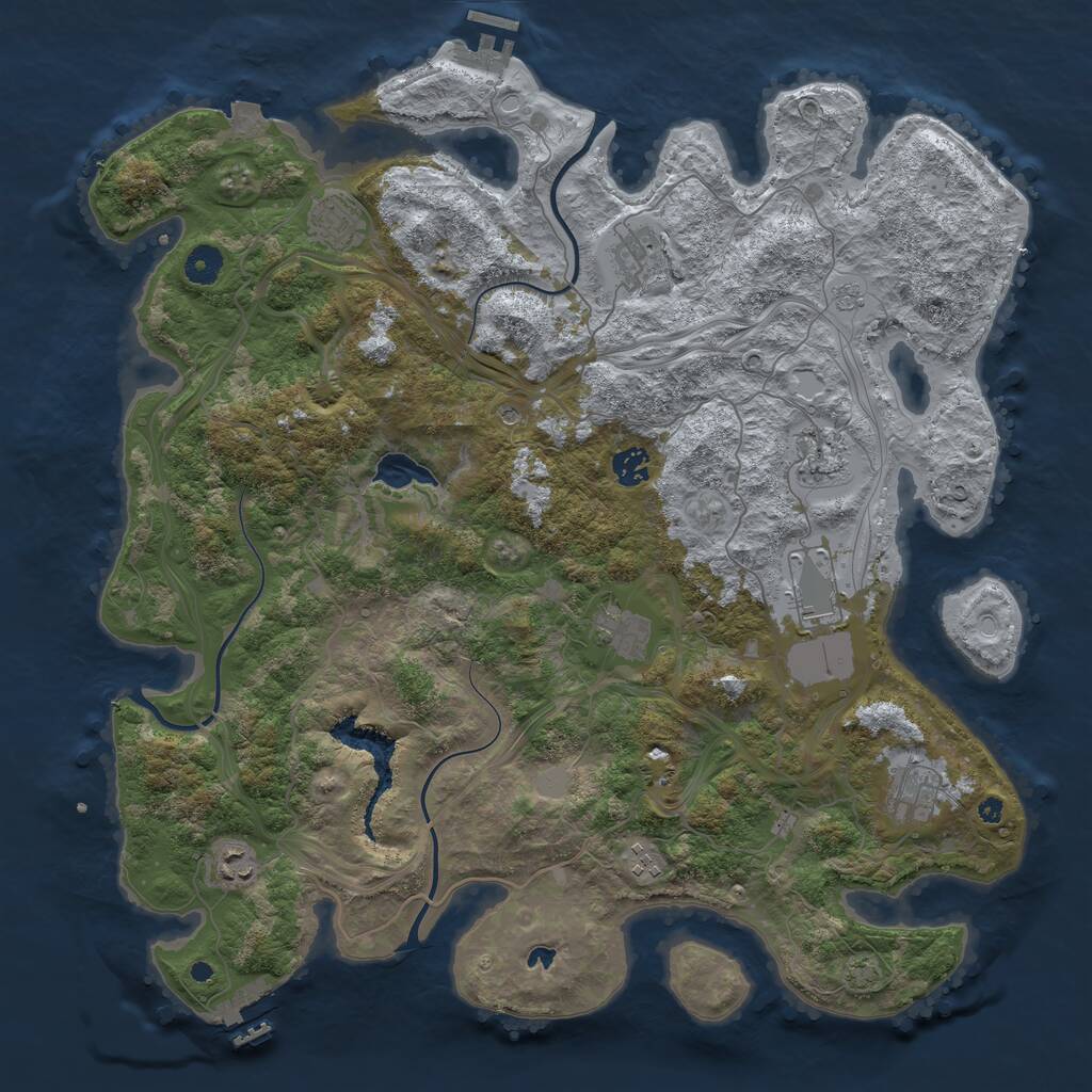 Rust Map: Procedural Map, Size: 4250, Seed: 91974963, 15 Monuments