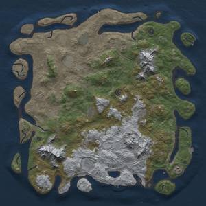 Thumbnail Rust Map: Procedural Map, Size: 5000, Seed: 912304617, 19 Monuments