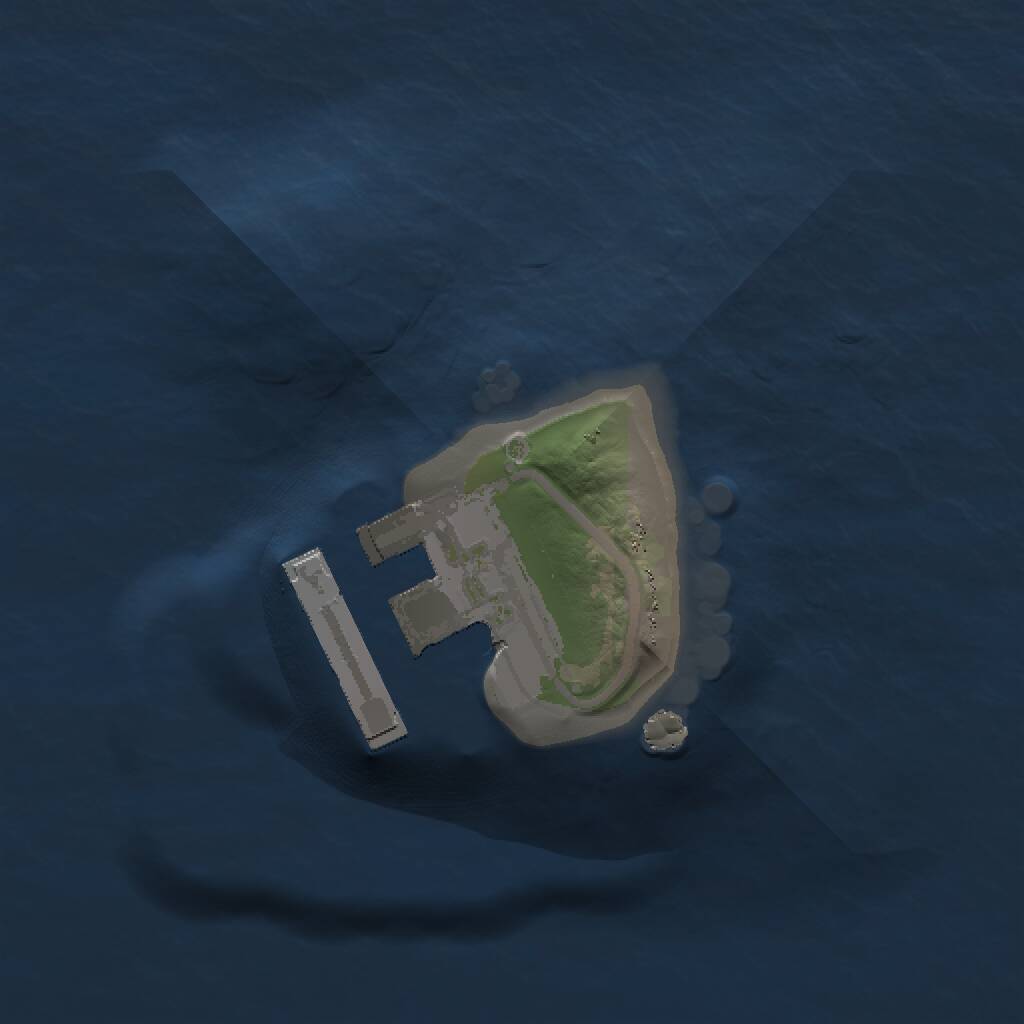 Rust Map: Procedural Map, Size: 1000, Seed: 909869946, 2 Monuments