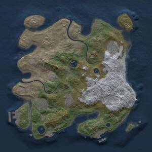 Thumbnail Rust Map: Procedural Map, Size: 3000, Seed: 70705118, 12 Monuments