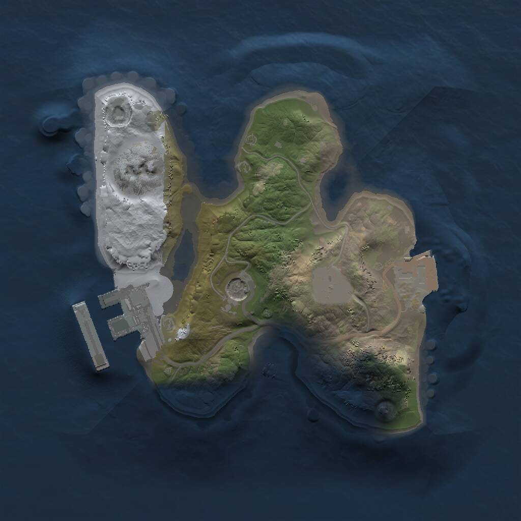 Rust Map: Procedural Map, Size: 1500, Seed: 909869946, 3 Monuments