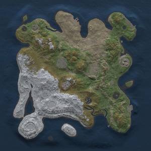 Thumbnail Rust Map: Procedural Map, Size: 3250, Seed: 1196170031, 14 Monuments