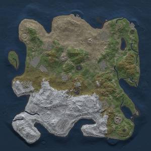 Thumbnail Rust Map: Procedural Map, Size: 3789, Seed: 2147483647, 18 Monuments