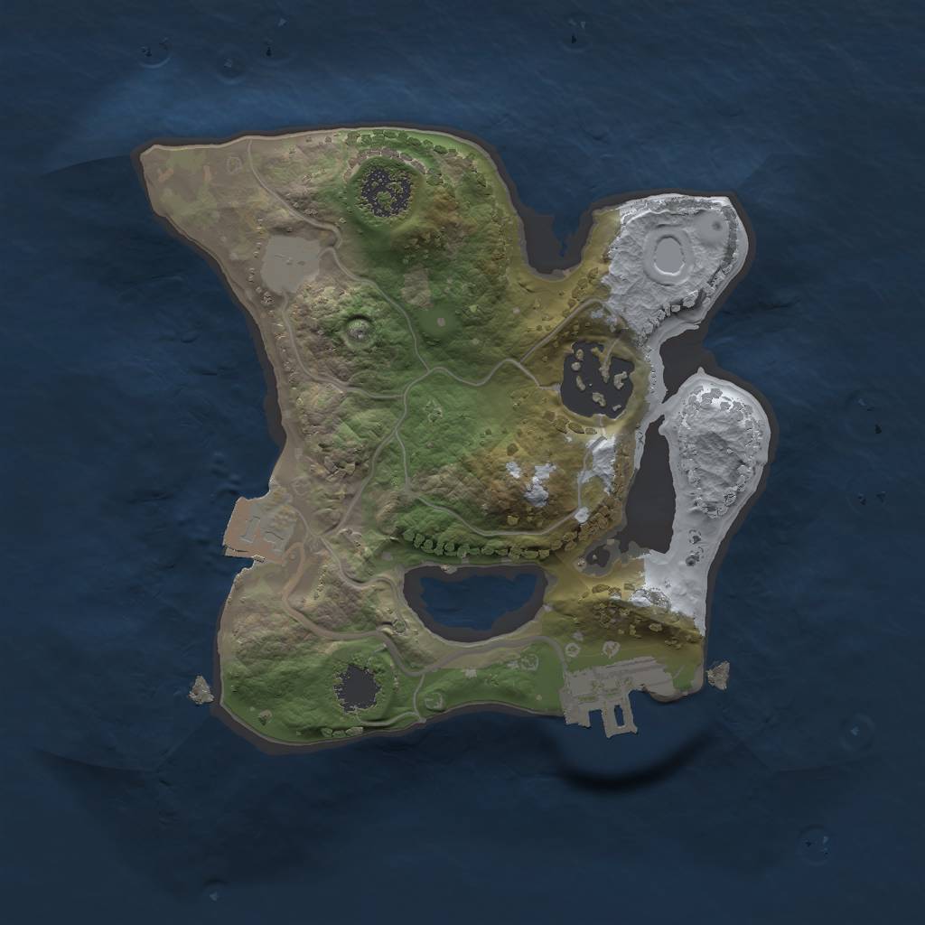 Rust Map: Procedural Map, Size: 1800, Seed: 1256357569, 5 Monuments