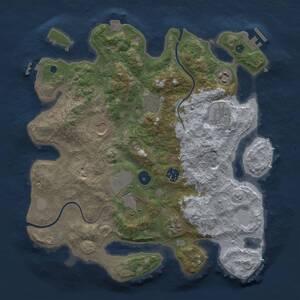 Thumbnail Rust Map: Procedural Map, Size: 3500, Seed: 1248915261, 14 Monuments