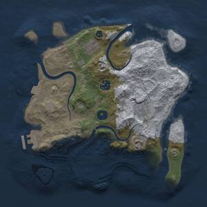 Thumbnail Rust Map: Procedural Map, Size: 3000, Seed: 3797, 10 Monuments