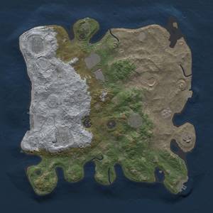 Thumbnail Rust Map: Procedural Map, Size: 3500, Seed: 13000, 16 Monuments