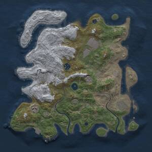 Thumbnail Rust Map: Procedural Map, Size: 3500, Seed: 63247583, 10 Monuments