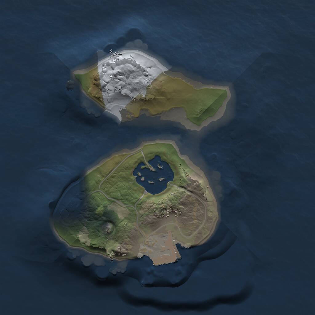 Rust Map: Procedural Map, Size: 1300, Seed: 133768, 2 Monuments