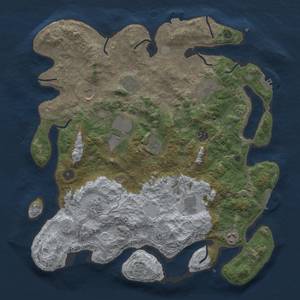 Thumbnail Rust Map: Procedural Map, Size: 4150, Seed: 1853351778, 18 Monuments