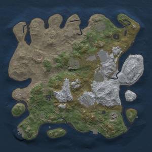 Thumbnail Rust Map: Procedural Map, Size: 3600, Seed: 22105, 16 Monuments