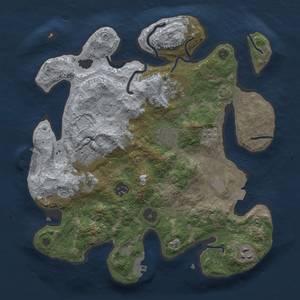 Thumbnail Rust Map: Procedural Map, Size: 3250, Seed: 541333, 14 Monuments