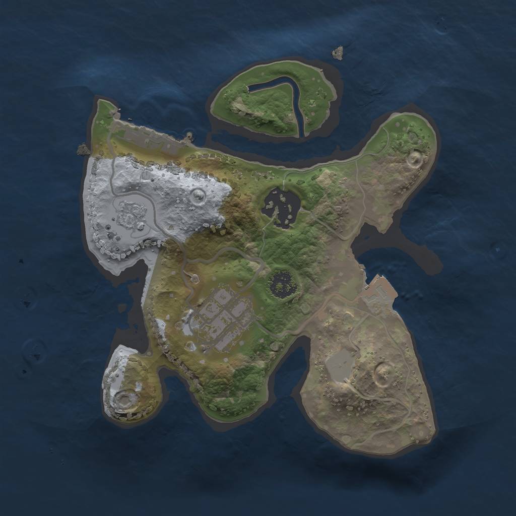 Rust Map: Procedural Map, Size: 2000, Seed: 17137028, 7 Monuments