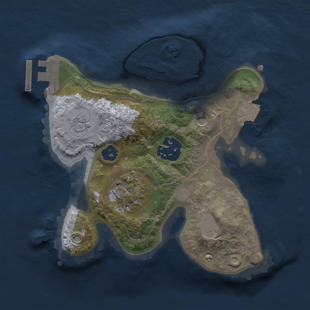 Rust Map: Procedural Map, Size: 2000, Seed: 17137028, 6 Monuments