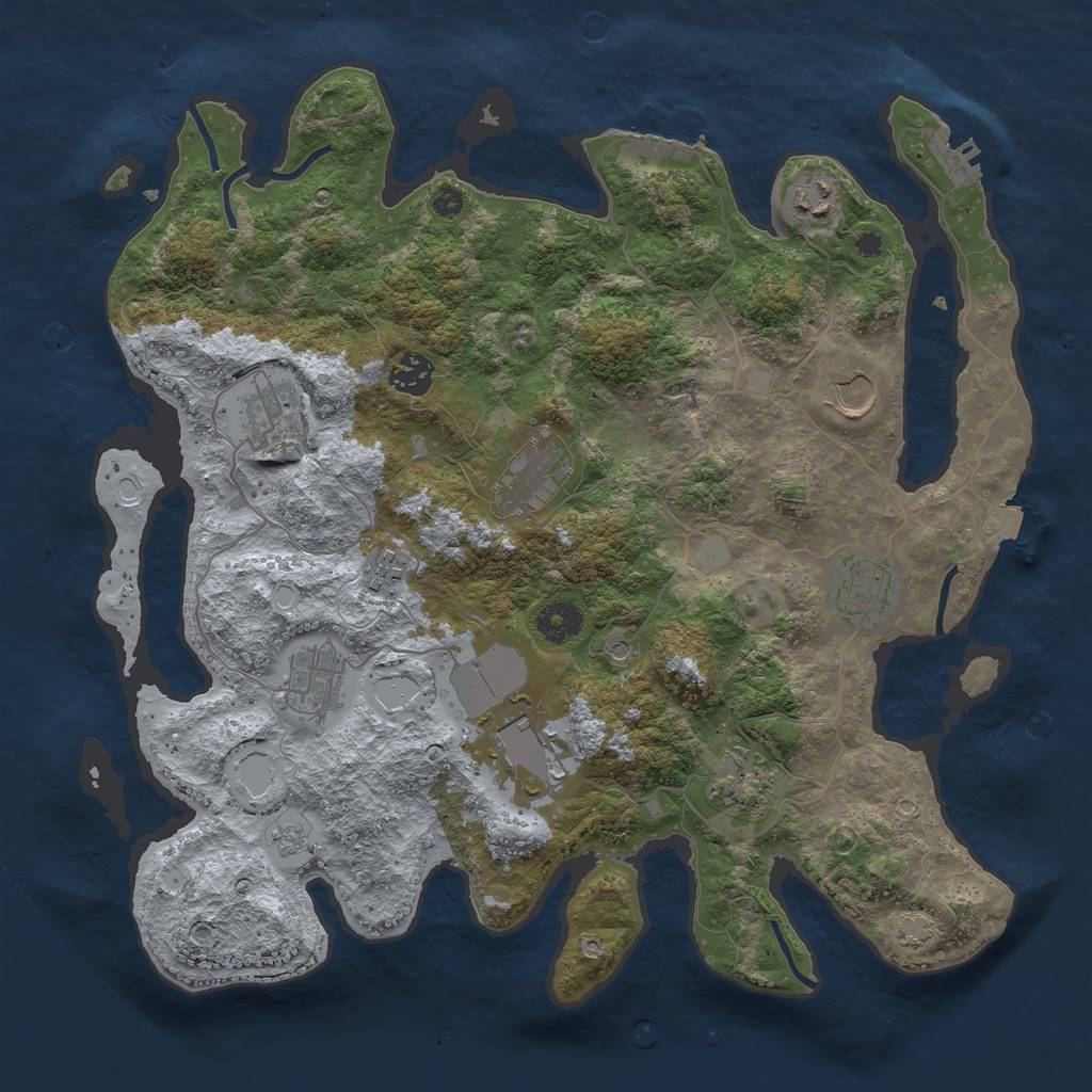 Rust Map: Procedural Map, Size: 3750, Seed: 2147483111, 18 Monuments
