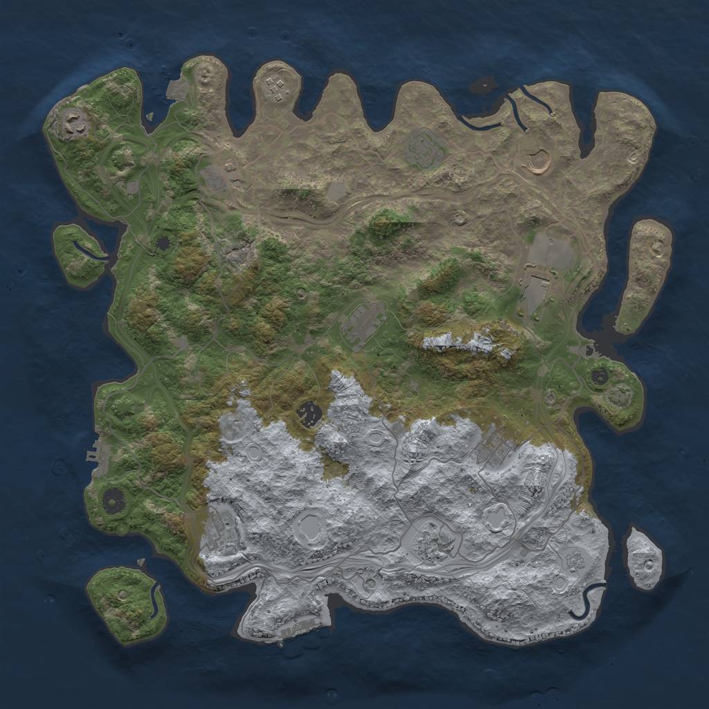 Rust Map: Procedural Map, Size: 4300, Seed: 17285, 19 Monuments