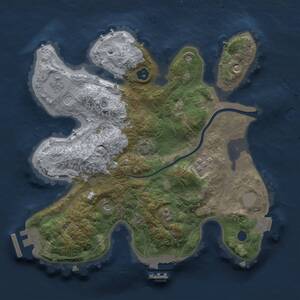 Thumbnail Rust Map: Procedural Map, Size: 2500, Seed: 56346422, 7 Monuments