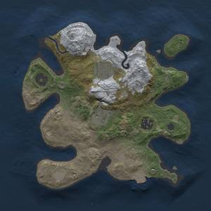 Thumbnail Rust Map: Procedural Map, Size: 2500, Seed: 619364716, 7 Monuments