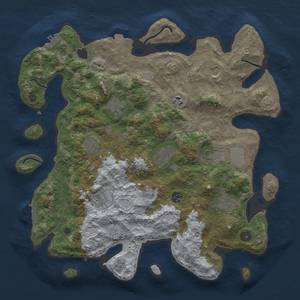 Thumbnail Rust Map: Procedural Map, Size: 4000, Seed: 694201872, 18 Monuments