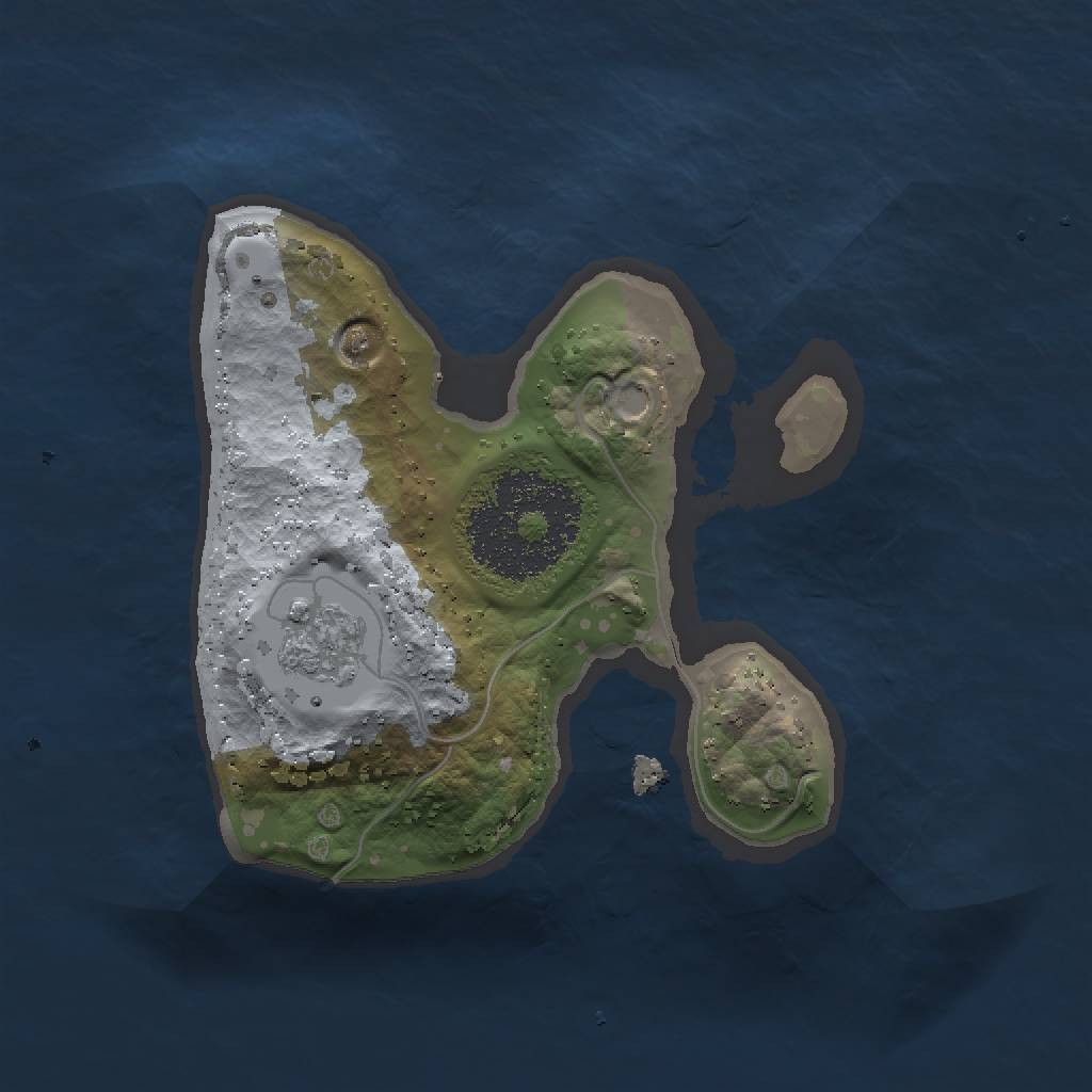 Rust Map: Procedural Map, Size: 1500, Seed: 615846, 4 Monuments