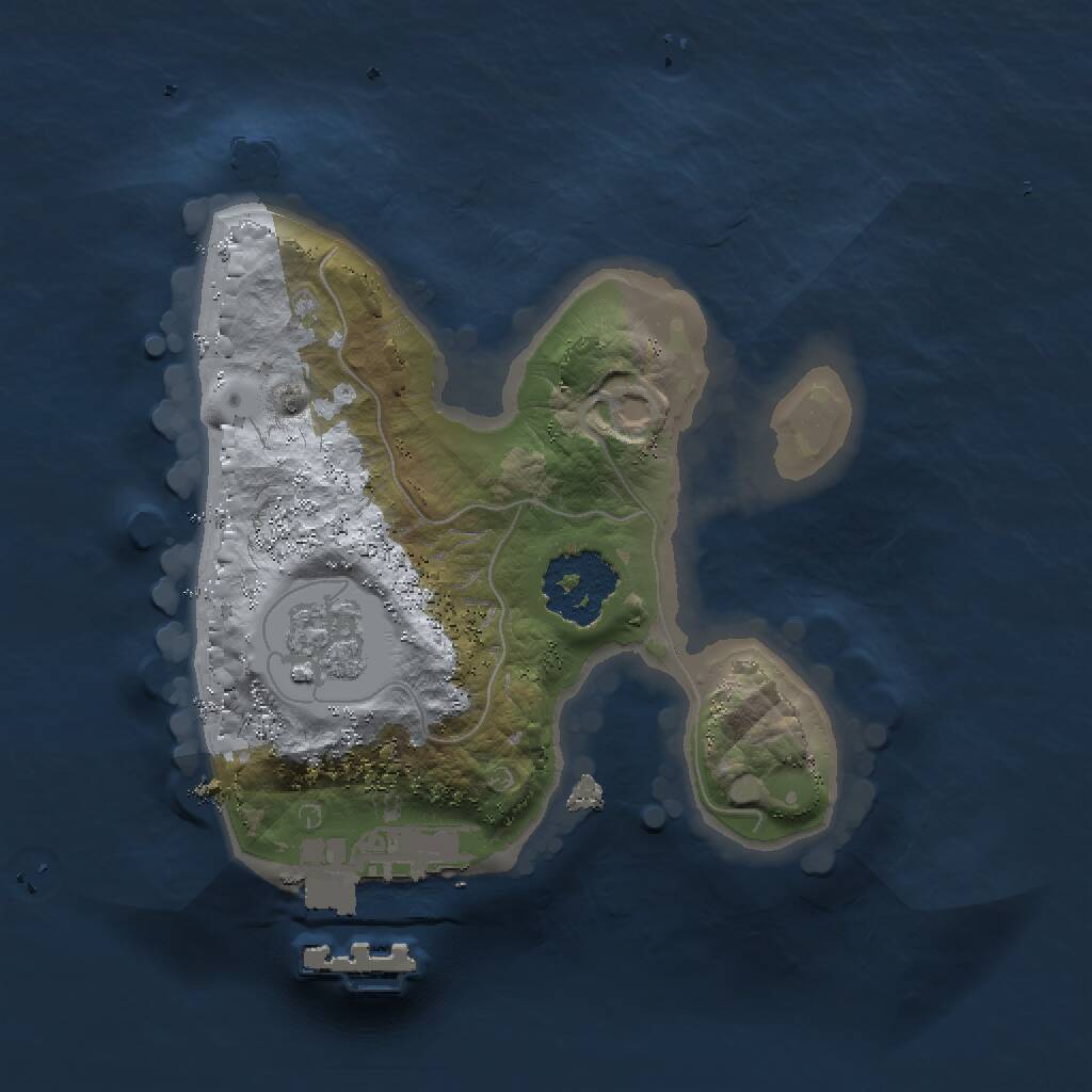 Rust Map: Procedural Map, Size: 1500, Seed: 615846, 3 Monuments