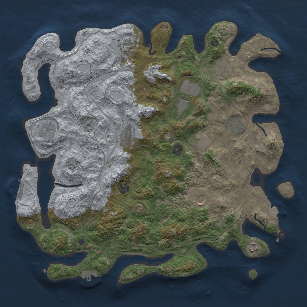 Rust Map: Procedural Map, Size: 4250, Seed: 97526668, 19 Monuments