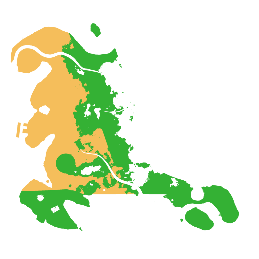 Biome Rust Map: Procedural Map, Size: 3500, Seed: 297425854
