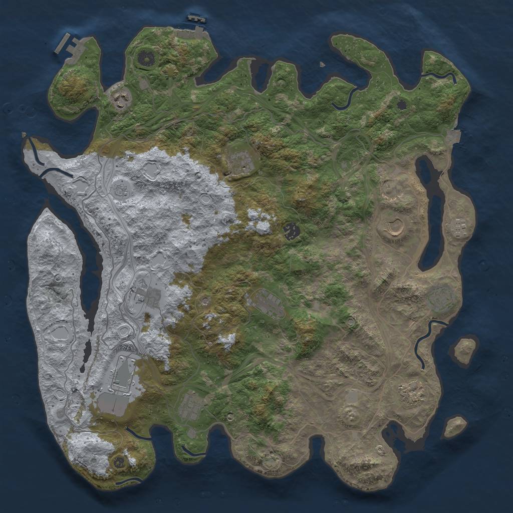 Rust Map: Procedural Map, Size: 4500, Seed: 782892264, 19 Monuments