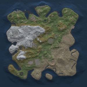 Thumbnail Rust Map: Procedural Map, Size: 3500, Seed: 659446439, 17 Monuments