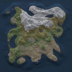 Thumbnail Rust Map: Procedural Map, Size: 3000, Seed: 14134, 14 Monuments