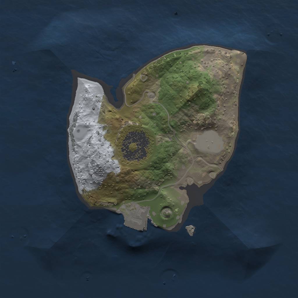 Rust Map: Procedural Map, Size: 1500, Seed: 421718, 3 Monuments