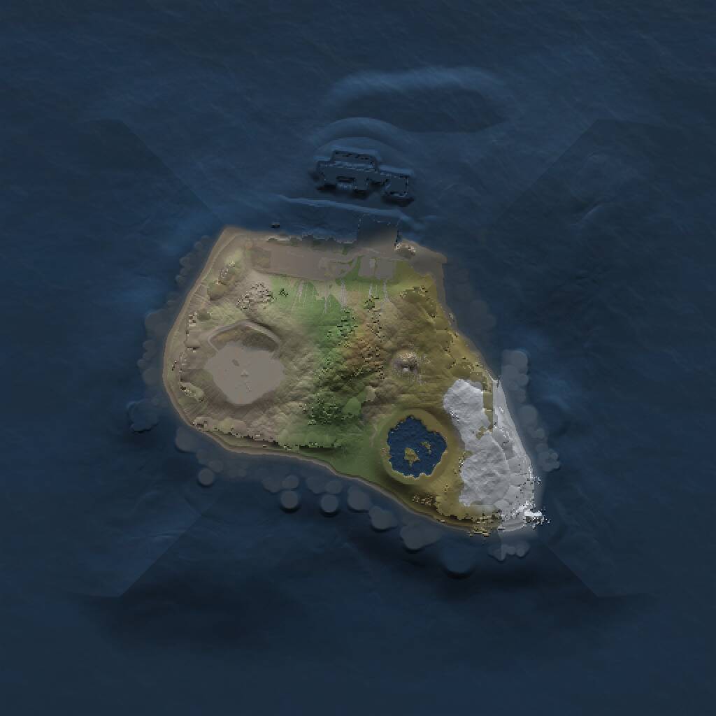 Rust Map: Procedural Map, Size: 1250, Seed: 980525710, 2 Monuments