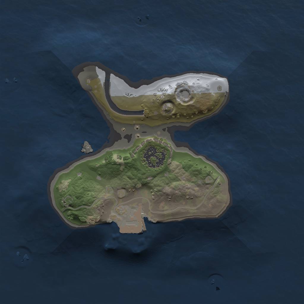 Rust Map: Procedural Map, Size: 1350, Seed: 1503847313, 3 Monuments