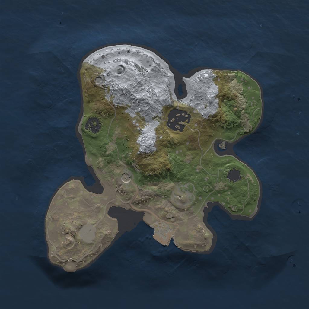 Rust Map: Procedural Map, Size: 2000, Seed: 671933908, 5 Monuments