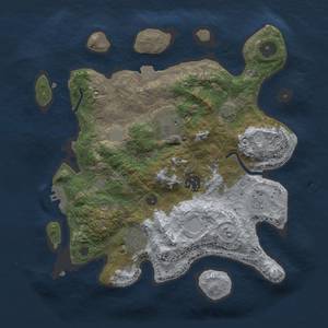 Thumbnail Rust Map: Procedural Map, Size: 3000, Seed: 22714, 10 Monuments